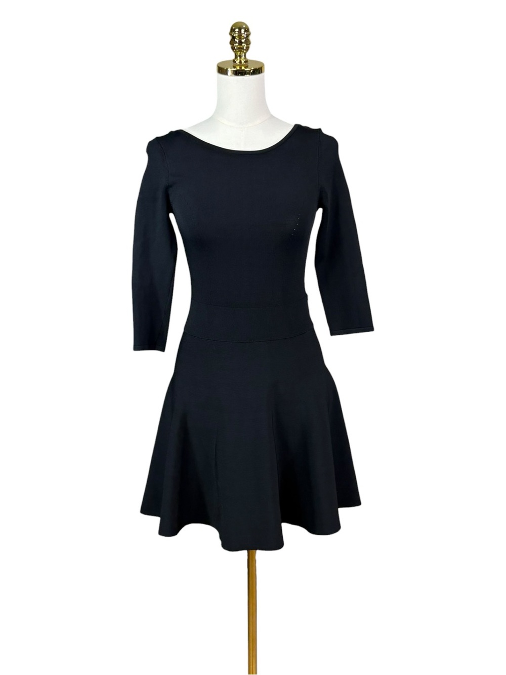Woman’s Guess Los Angeles black knit open back skater dress size S